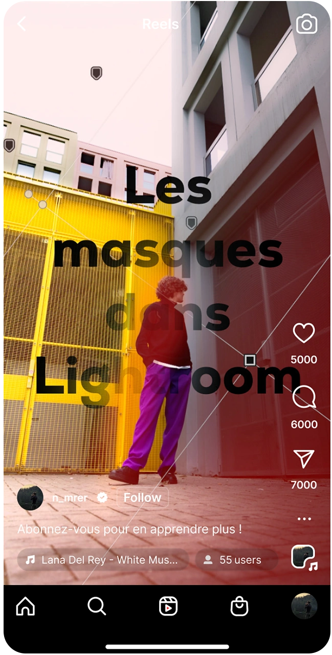 Aperçu du Réel tutoriel Lightroom sur Instagram